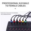 XLR Microphone Cable 3-Pin Male to Female 50cm 1m 2m 3m 5m 10m Balanced Audio Cable for Mic Speaker Amplifier PA System