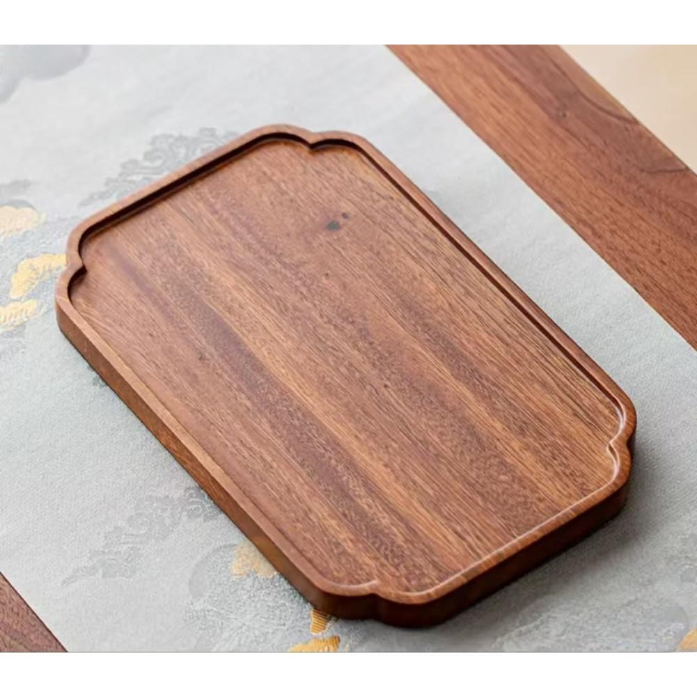 1PC Tea Tray 33*16*2cm Fruit & Snack Plates Walnut Tea Tray Fruit Platter Rectangular Dry Brew Tea Ceremony Wooden Serving