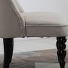 Sessel Wohnzimmer Lounge Sessel Vintage Entspannungsstuhl mit Holzbeinen Lesesessel in Leinenoptik, Gepolsterter Sessel für Schlafzimmer Beige