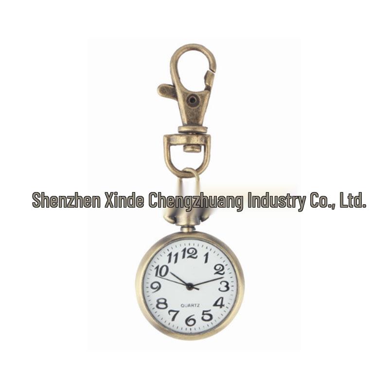 Digital Large Dial Pocket Watch - Ideal for Elderly & Students, with Universal Keychain Design