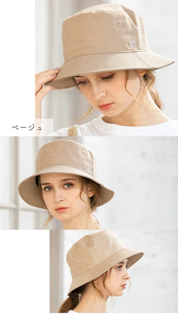 Cotton Bucket Large UV Cool Completely UV All Size Adjustable [Loo&c] Hat, Women's, 100% Hat, Size, Hat, Protection, Touch, Blackout, Protection,