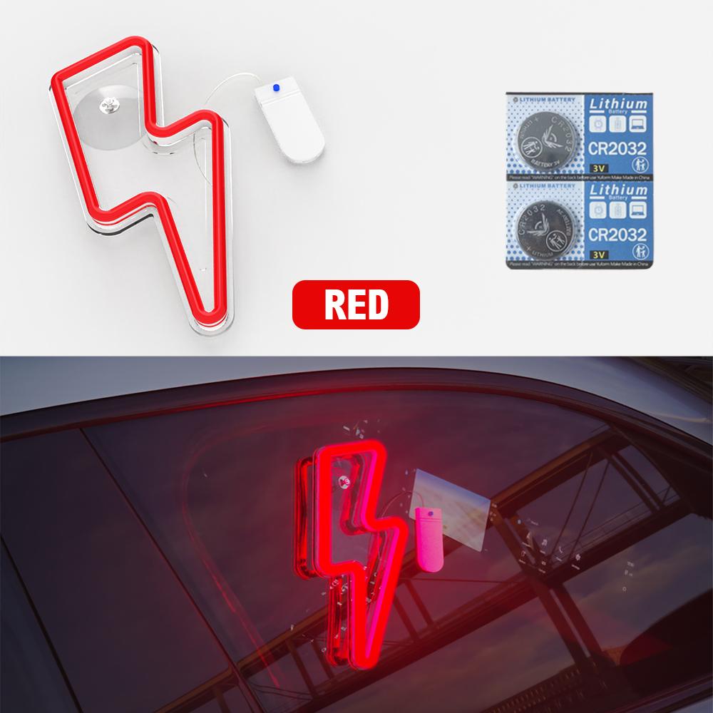 

Car LED Atmosphere Creative Lightning-shaped Festival Home Atmosphere Lamp, Stylish Neon-style Design, Multicolor Light Decor красный