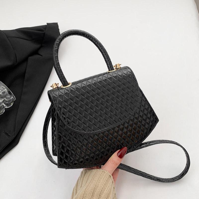 

Trendy Black Pu Mini Crossbody Bag For Women Stylish Versatile Casual Fashion Accessory чёрный