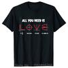 Retro Mens Clothing All You Need Is Love Math Equation Oversized Tshirt Summer Fashion Cotton Tshirt Casual Fitness T Shirt