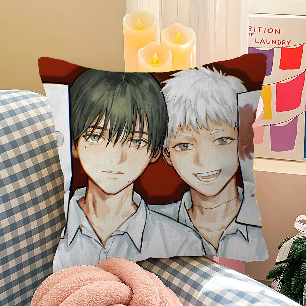 The Summer Hikaru Died Anime Pillow Covers Cartoon Sofa Decorative Home Double-Sided Printing Short Plush Cute Cushion Cover