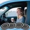 Car Cup Holder Coaster Set, Non-Slip Universal Vehicle Insert for Water Bottles, Trucks, RVs - Black/Red/Blue/White Interior Accessories