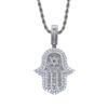 Hip Hop Star Pendant Necklace With Zirconia Crystals Gold Or Tone Chain Men