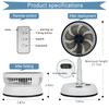 outdoor fan Remote control aluminum alloy folding fan with adjustable head portable silent desktop vertical multi-purpose