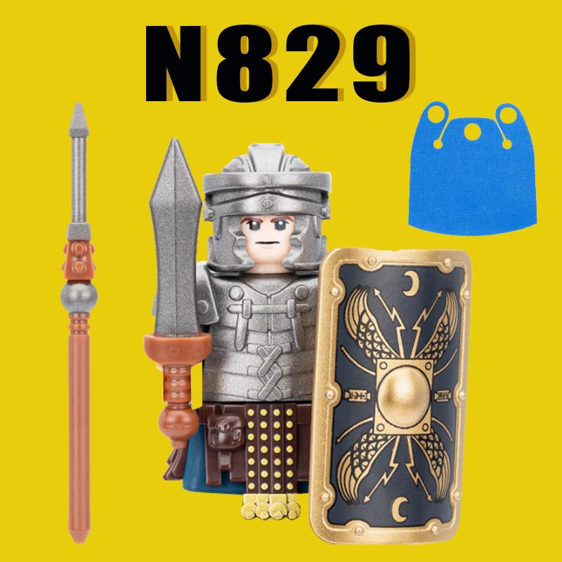 Medieval Military Rome Knights Building Blocks Castle Army Warrior Soldier Figures Crossbowman Shield Sword Legion Bricks Toys