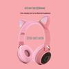BT028C Wireless Luminous Cartoon Headband Bluetooth Headphones for Girls - Foldable Stereo with Card Slot