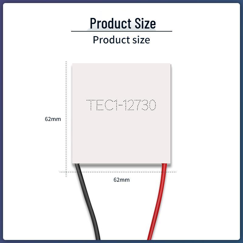 TEC1-12730 Semiconductor Cooling Sheet, 62x62mm, 15.8V, 30A - Industrial-Grade Cooling.