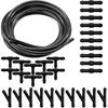 Universal Car Windshield Washer Hose Kit, 4M/13Ft Rubber Washer Fluid Hose with 30 Pcs Hose Connectors for Most Car Water Pump and Nozzles, Auto