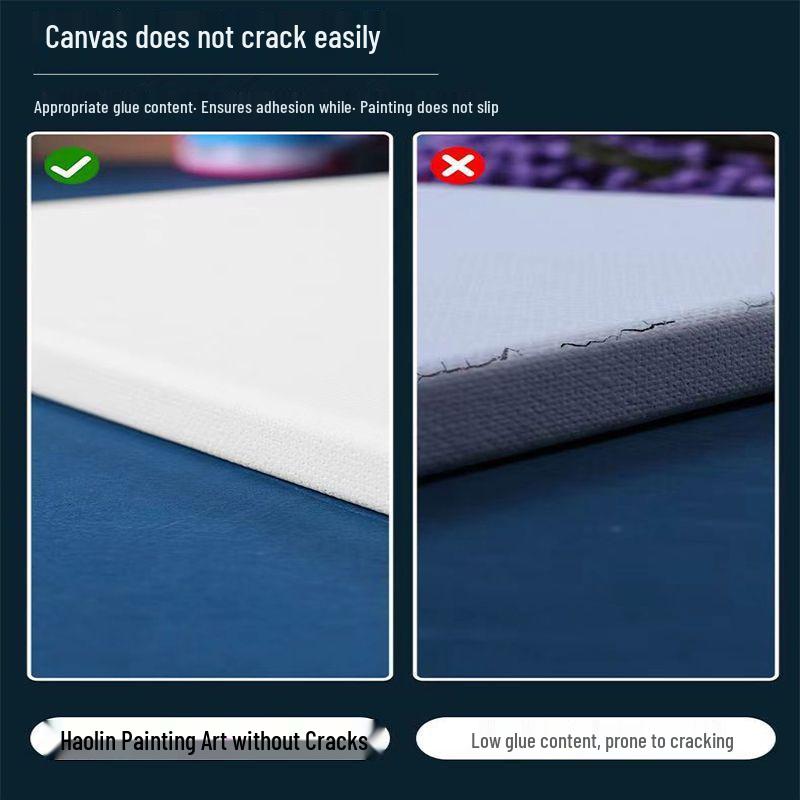 Beginner Acrylic Gouache Oil Painting Canvas with Solid Wood Frame