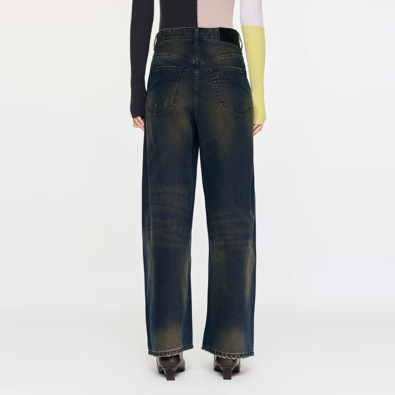 JNBY Women's 2024 Autumn Wide-Leg Jeans