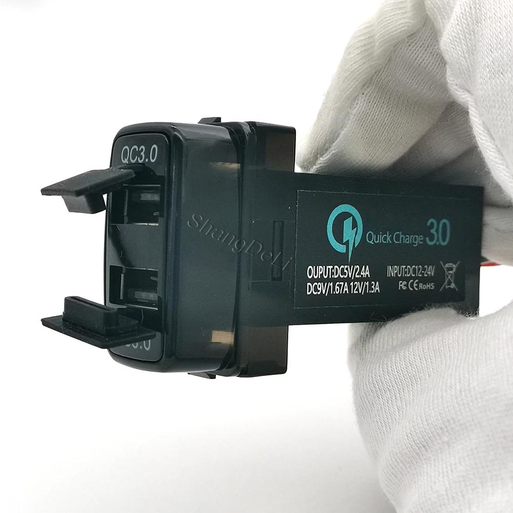 1PC Car Dual USB Charger Interface Socket Fit for MITSUBISHI ASX Lancer Outlander Pajero Auto Accessories