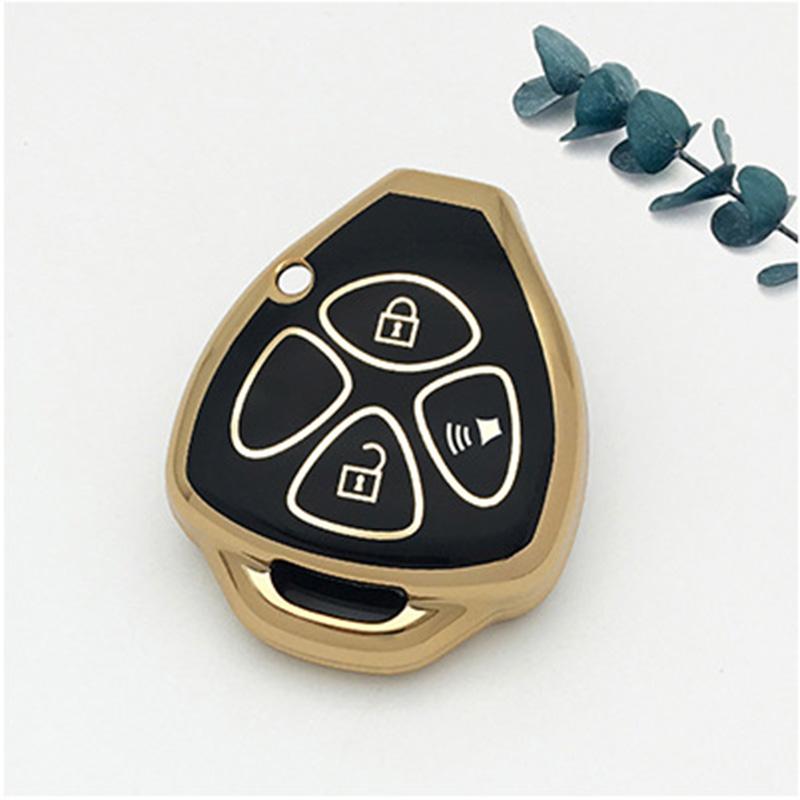 TPU Car Key Case Cover For Toyota Auris HiLux Corolla Fortuner Prado Verso Camry Reiz Yaris Vitz Vios Rav4 Ractis 2/3/4 Button