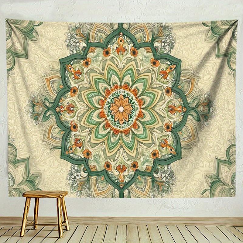 Lotusblumenmuster Digitaldruck Polyester Wandteppich geeignet für den Einsatz in Wohnzimmern Schlafzimmern Büros Bars Partys