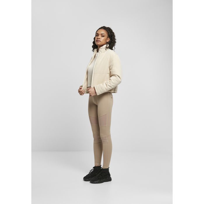 Veste Femme - Urban Classics - Puffer En Velours Côtelé - Beige - Grandes Tailles - Confortable