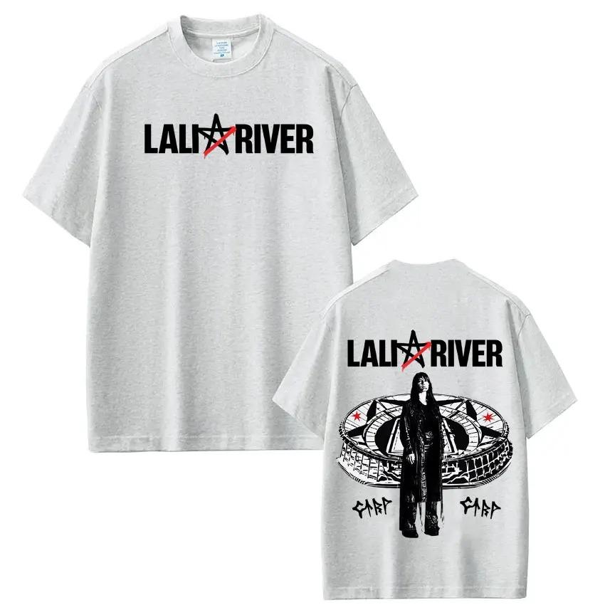 Singer Lali River Tour 2026 Print Tshirt Men Women Fashion T-shirts Summer Short-sleeved Loose Casual Cotton Retro T-shirts