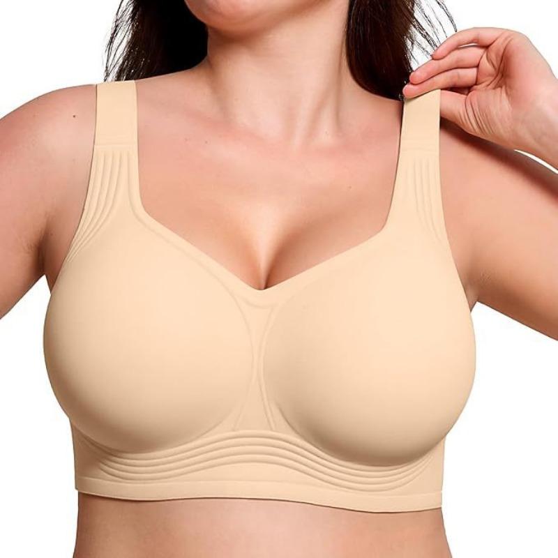 Plus-size Wireless Push-up Bra with Soft Jelly Support—lightweight Seamless and Comfortable