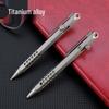 Titanium Alloy Hexagonal Ballpoint Pen with Press Cap - Metal Signature Pen for Office & Gifts
