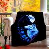 Black And White Wolf Moon Outdoor Blanket Soft Warm Cozy Perfect For Picnics Outdoor Travel And Camping Sofa Office Ideal For All Seasons Travel