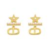 2026 New Trend Five-Pointed Star Pearl Stud Earrings Elegant D-Shape Link Dangle Earrings for Women Fashion Commute Jewelry
