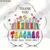 Teacher Appreciation Gift -with Floral & Books Design, Classroom Decor or Home Desk Decoration - Acrylic Teacher Presents, Classroom Decorations for