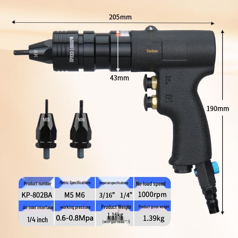 Gaobao UK Spec Metric Pneumatic Rivet Nut Gun