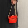 Glossy Small Bag 2025 Fashion Thick Chain Handbag Ins Girl Shoulder Metal Dinner Bag