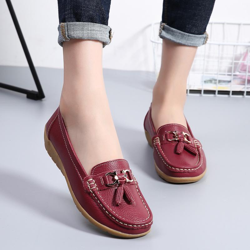 Jarní boty pro maminky Ploché boty pro volný čas Slip on Soft Shoes Plus Size