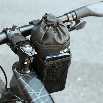 Sacoche pour bouteille d'eau de vélo, cordon de serrage réglable, étanche, thermique, pour vélo de route et de montagne, pochette de rangement pour bouteille d'eau, accessoires de cyclisme