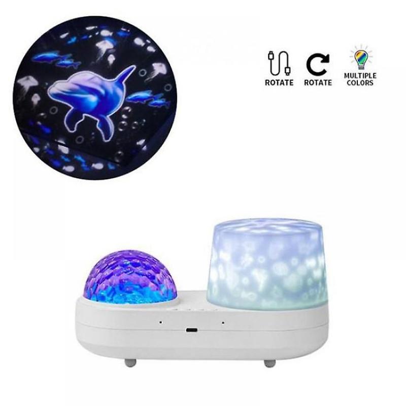 Christmas Gifts Ocean Projector Lamp 6 Colors 3D Effect Projection Night Light Kids Toys Birthday Ch
