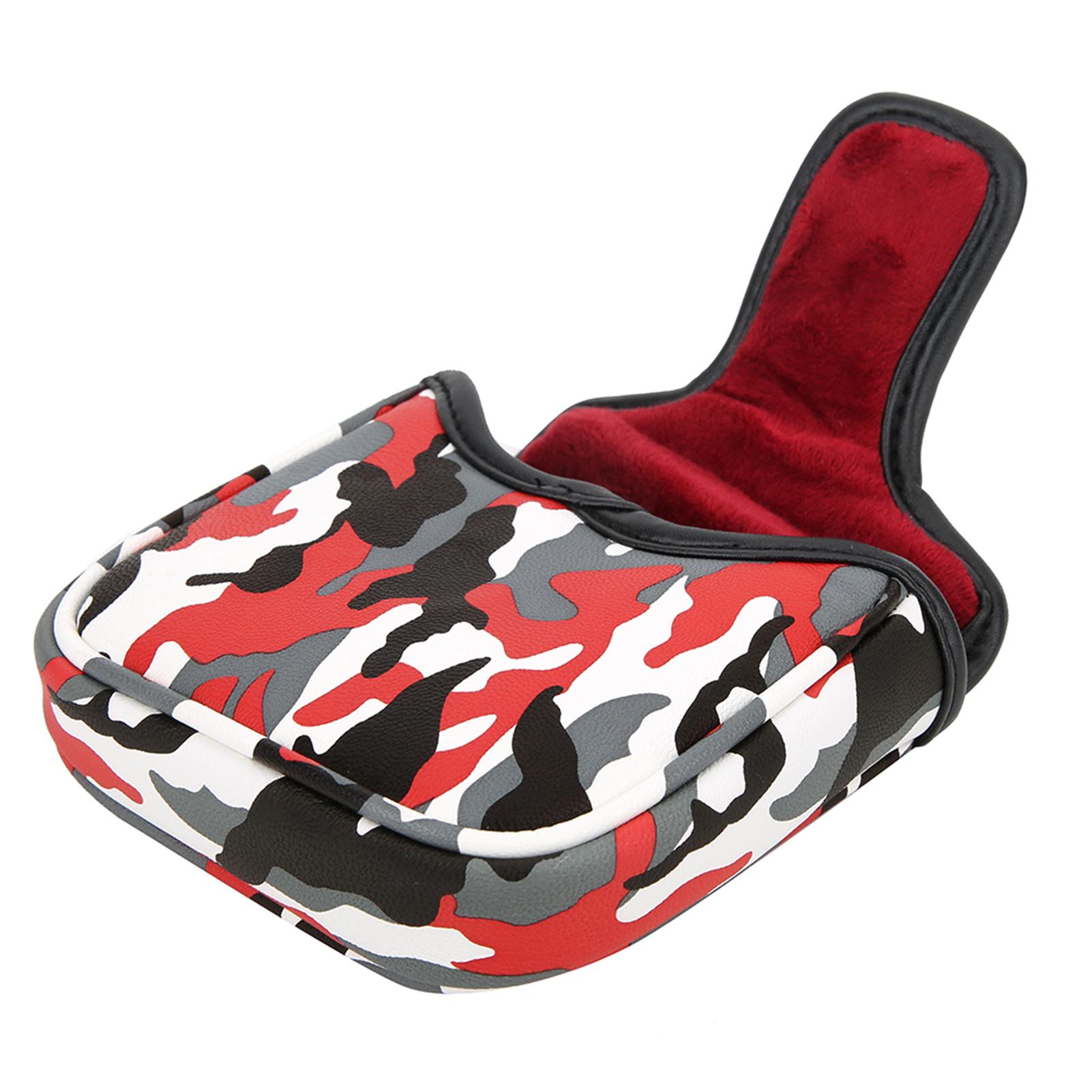 

Square Golf Putter Cover Headcover Camouflage Waterproof PU Golf Club Head Cover Magnetic Closure Accessory