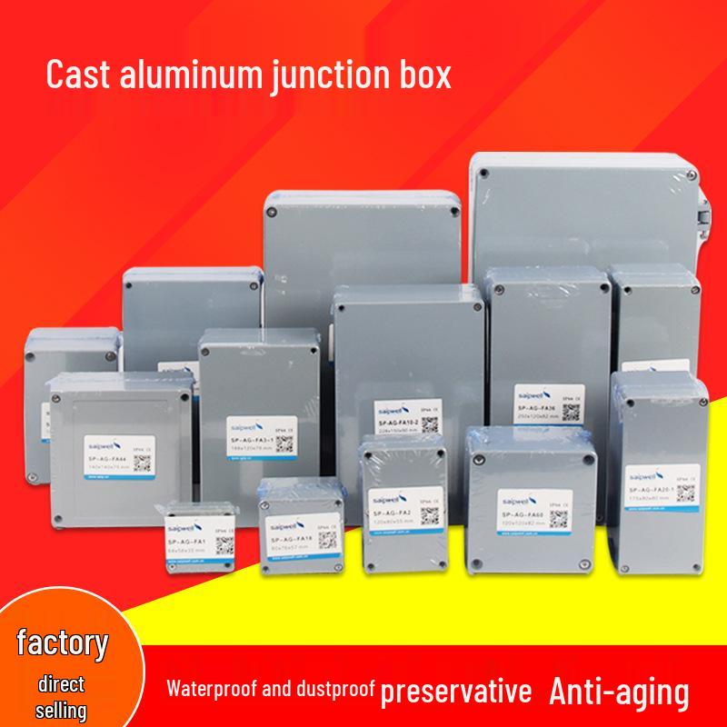 Aluminum Alloy Waterproof Outdoor Junction Box with Terminals - Rainproof Power Distribution Box