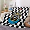 Dynamic Newcastle Football  Flannel Blanket, Soft Polyester, Modern Design, All-Season for Camping, Travel, Gifts for Holidays or Birthdays