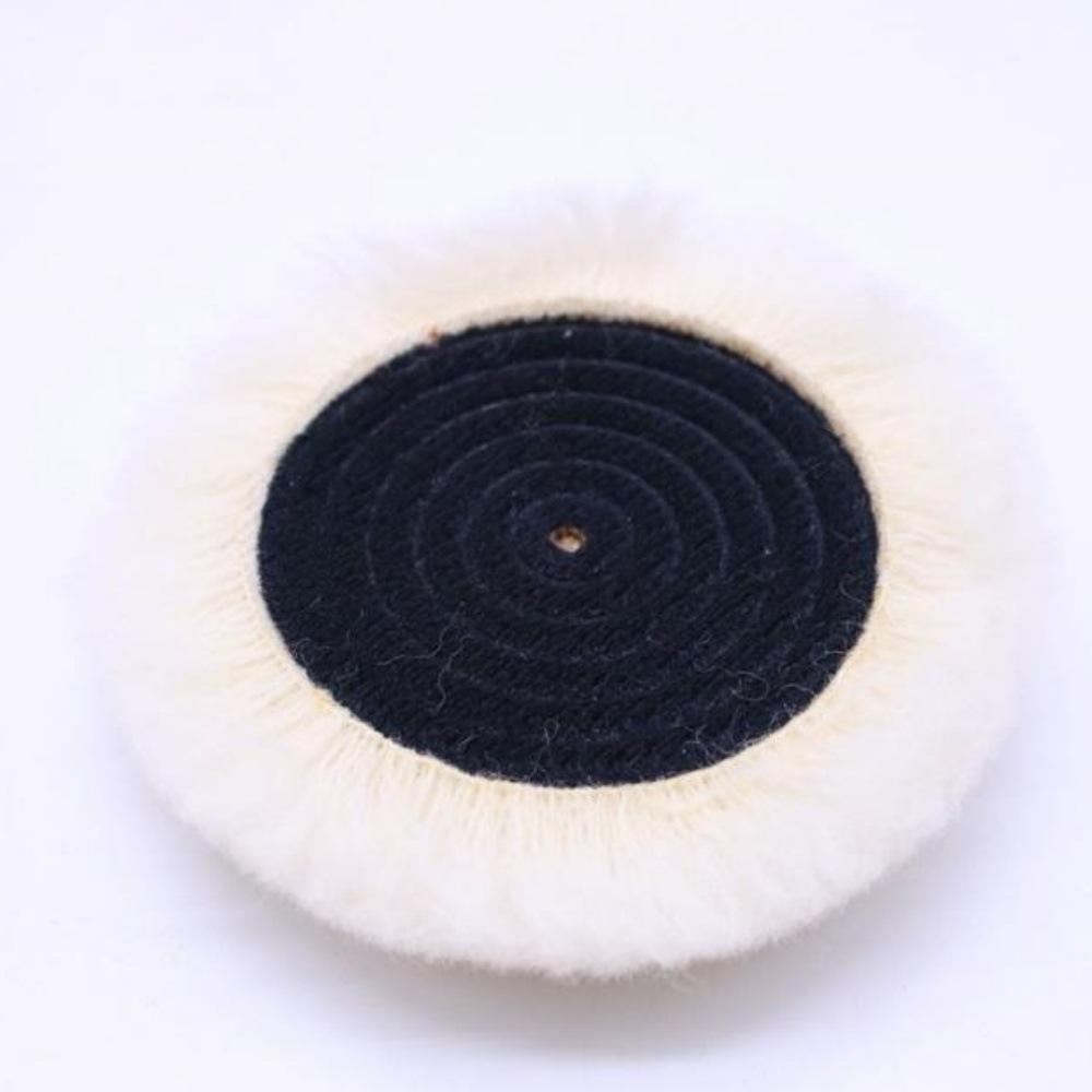 In Stock Pastiglie per Lucidatura in Lana Autoadesive, 2-7 Pollici, Dischi per Lucidatura Auto in Lana Pura