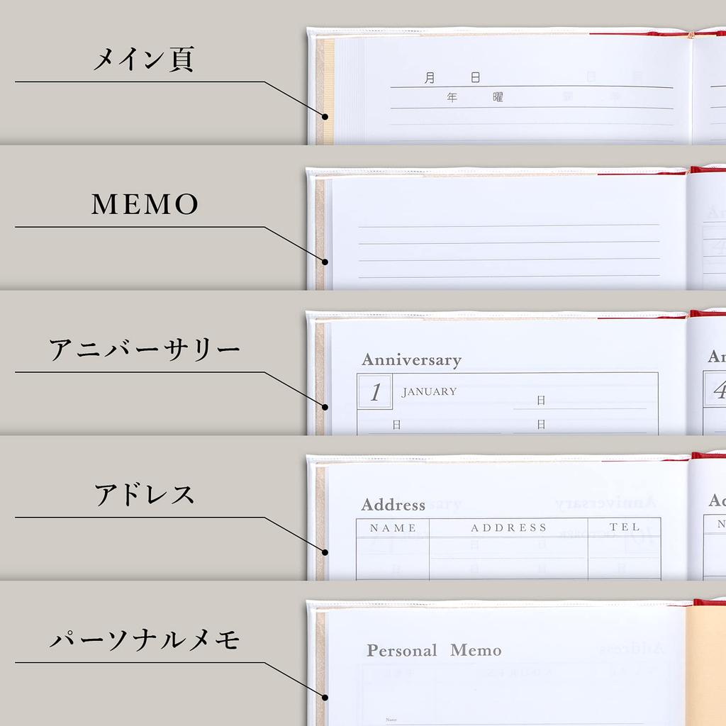 Apica Horizontal A5 No Date D307 3-Year Diary, Layout, Size, Display,