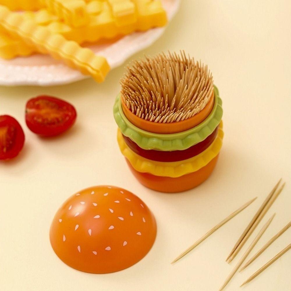 2PCS Dust-proof Toothpick Jar Decorative Toothpick Box Creative Dental Floss Box Bedroom
