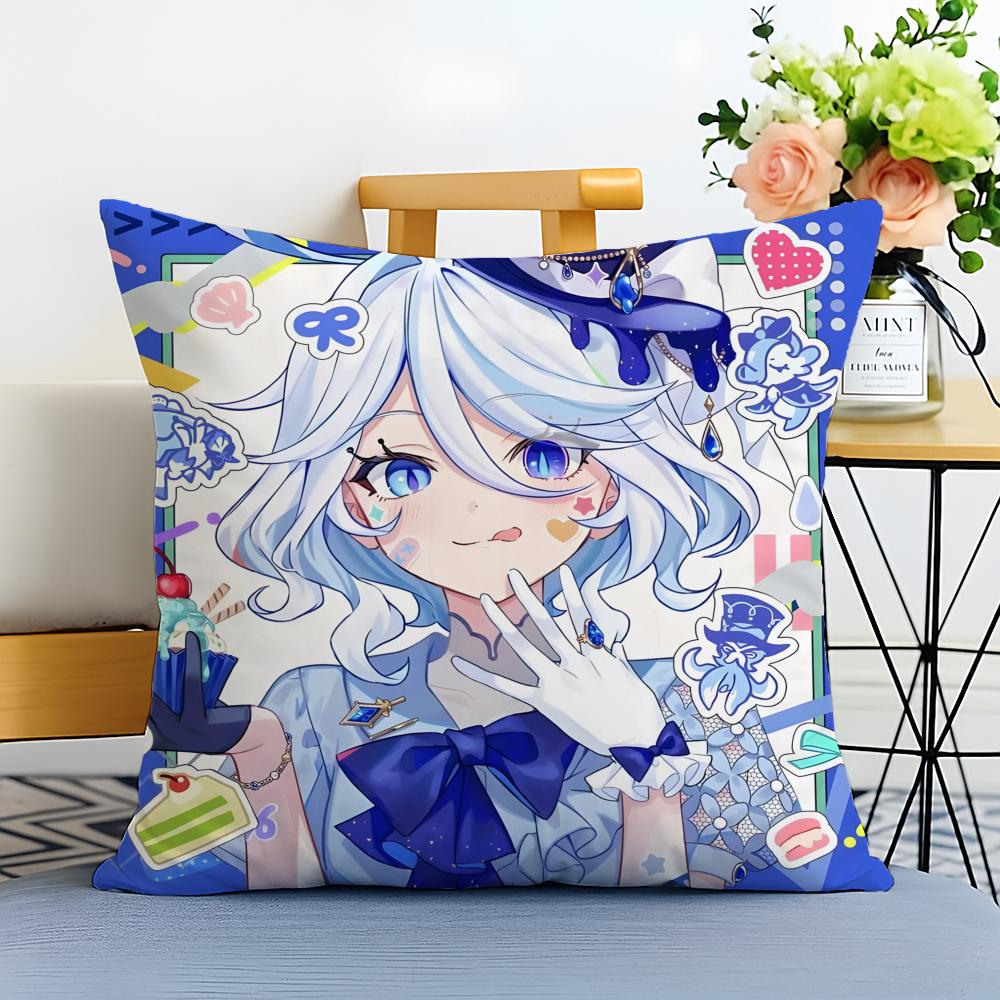 Hot Games Genshin Impact Cushion Cover Washable Linen comfort Soft for Sofa Bed Cozy Home Room Decor