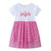 25 New Summer Short-Sleeve Mesh Knit Cotton Dresses for Girls - European & American Styles
