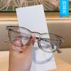 Round Shape Glasses Woman Fashion Trendy Blue Light Blocking Men Glasses Frame Rivets Decoration Glass for Women