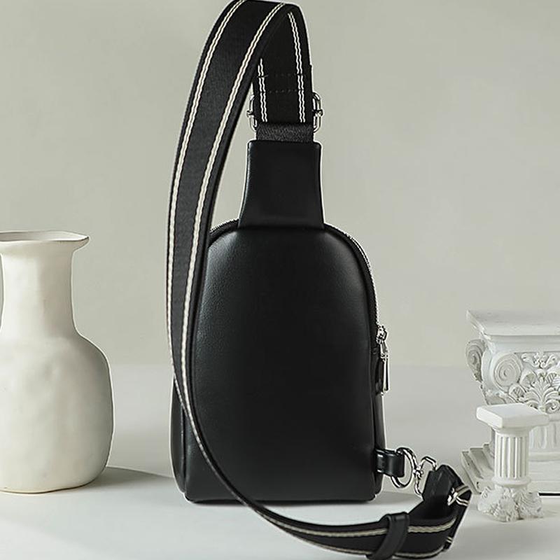 Unisex small chest bag 2026 new soft leather waist bag mobile phe bag fashiable and versatile women's e shoulder crossbody