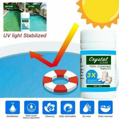 Pool Cleaning Tablet Floating Chlorine Beauty Hot 100 Tablets Promotional Tub Chemical Dispenser  Jewelry Accessory