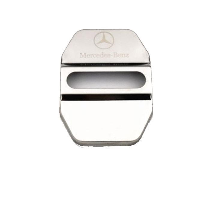 Накладка на замок двери Mercedes-Benz из нержавеющей стали - Черный титан для C, E, GLA, S-Class AMG
