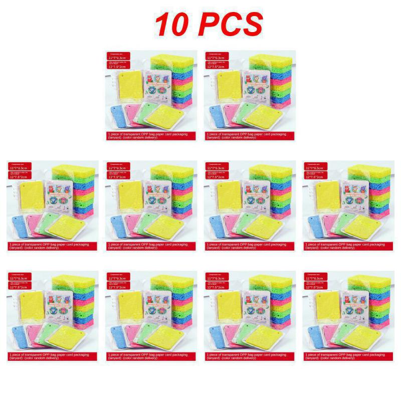 1~10PCS Cleaning Sponge RubsBrush Descaling Compress Clean Rub Sponge Wipe For Cooktop Pot Compressed Rubs Kitchen Cleaning