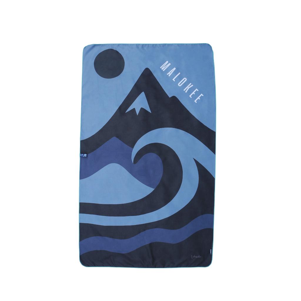 Microfiber Sports Towel Blue Quick Dry 100cm x 50cm