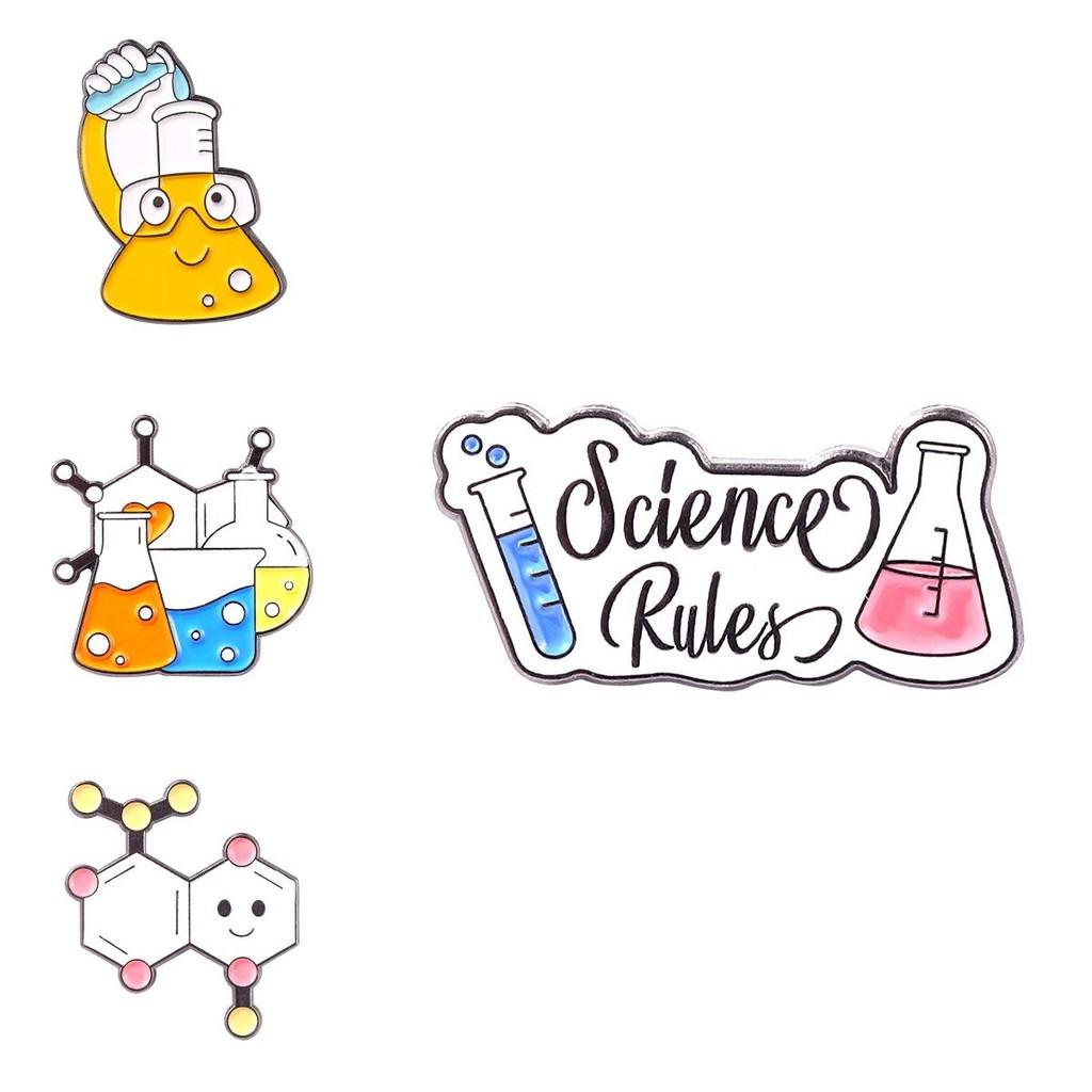 Experimental Flask Fashionable Beaker Badge Crafted From Alloy For Scienceinspired Outfit Decoration