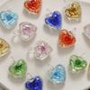 Glass Heart Charm 25x20mm Small Love Heart Shape Pendants for Women DIY Love Jewelry Necklaces Making Findings 6-Color
