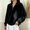 Damen Faux Pullover mit Rollkragen und Reißverschluss - Farblich gestricktes Oberteil für Freizeitkleidung
